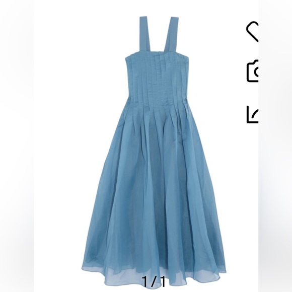 TIBI
Isa Pleated Silk-organza Midi Dress size 6 - Picture 1 of 1